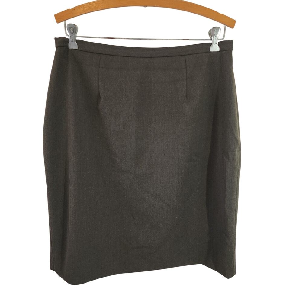 Epic New York Gray Straight Pencil Knee Length Work Business Skirt Size 14